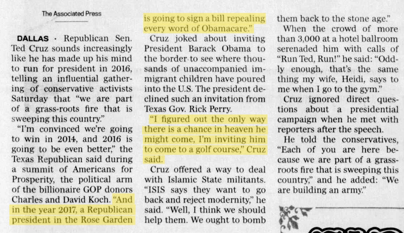 Screenshot of an Associated Press article that appeared in the August 31, 2014 Colorado Spring Gazette (NewspaperArchive.com)